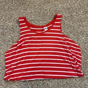 Old Navy Red and White Luxe Tank Top